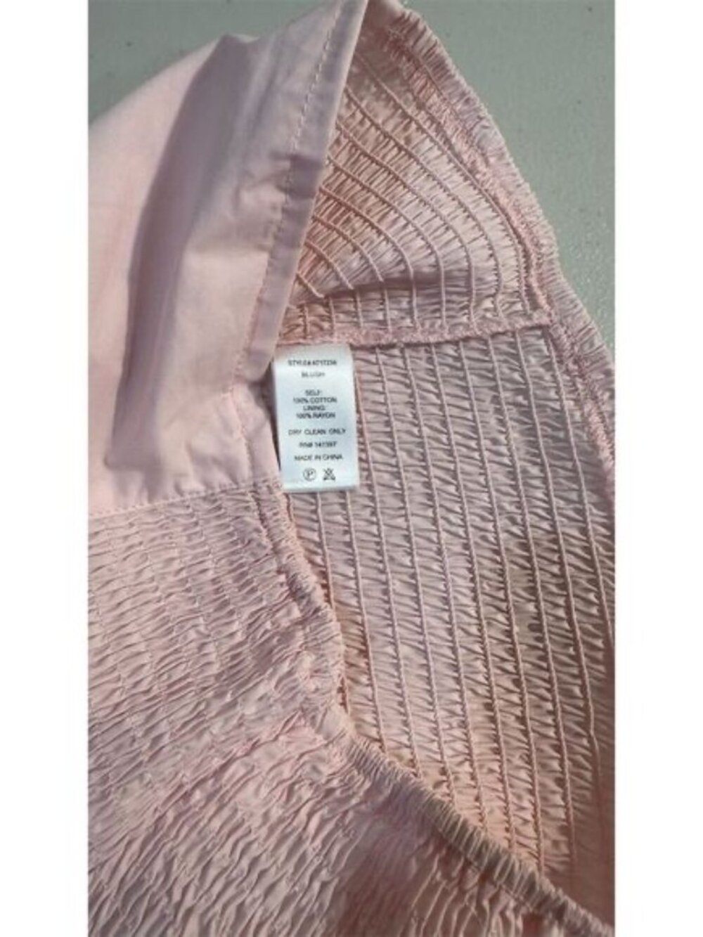 NWT ASTR The Label Women's Pink Puff Sleeve Smocked Blouse Size M - Picture 6 of 9
